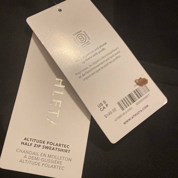 ATHLETA Altitude Polartec Half Zip Sweatshirt // Black #427880 - Picture 7 of 12